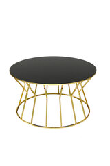 Sohvapöytä, Asir, 80x42,5x80 cm, kulta/musta hinta ja tiedot | Sohvapöydät | hobbyhall.fi