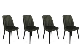 4-osainen tuolisarja, Asir, vihreä/musta hinta ja tiedot | Ruokapöydän tuolit | hobbyhall.fi