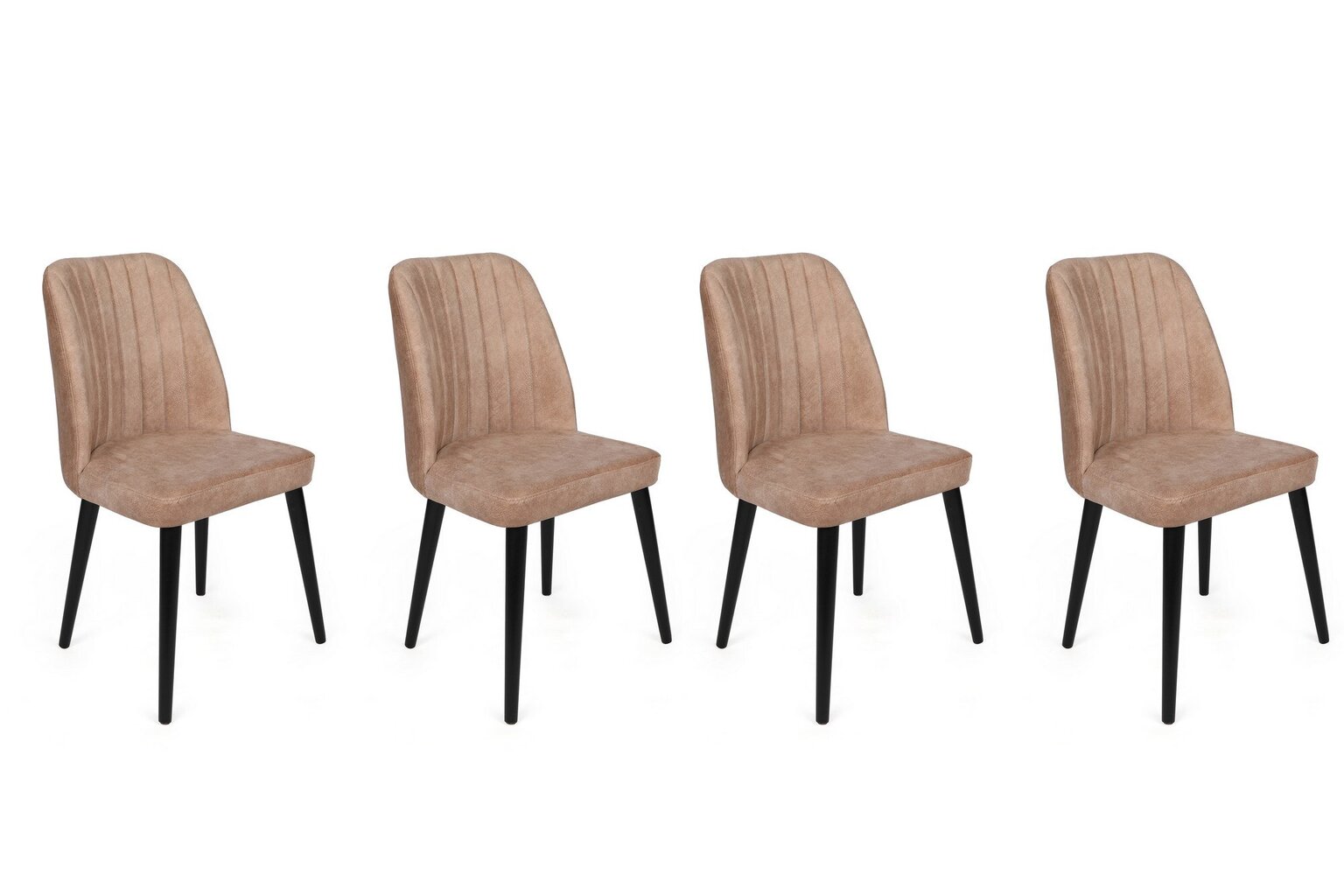 4 tuolin setti, Asir, beige/musta hinta ja tiedot | Ruokapöydän tuolit | hobbyhall.fi