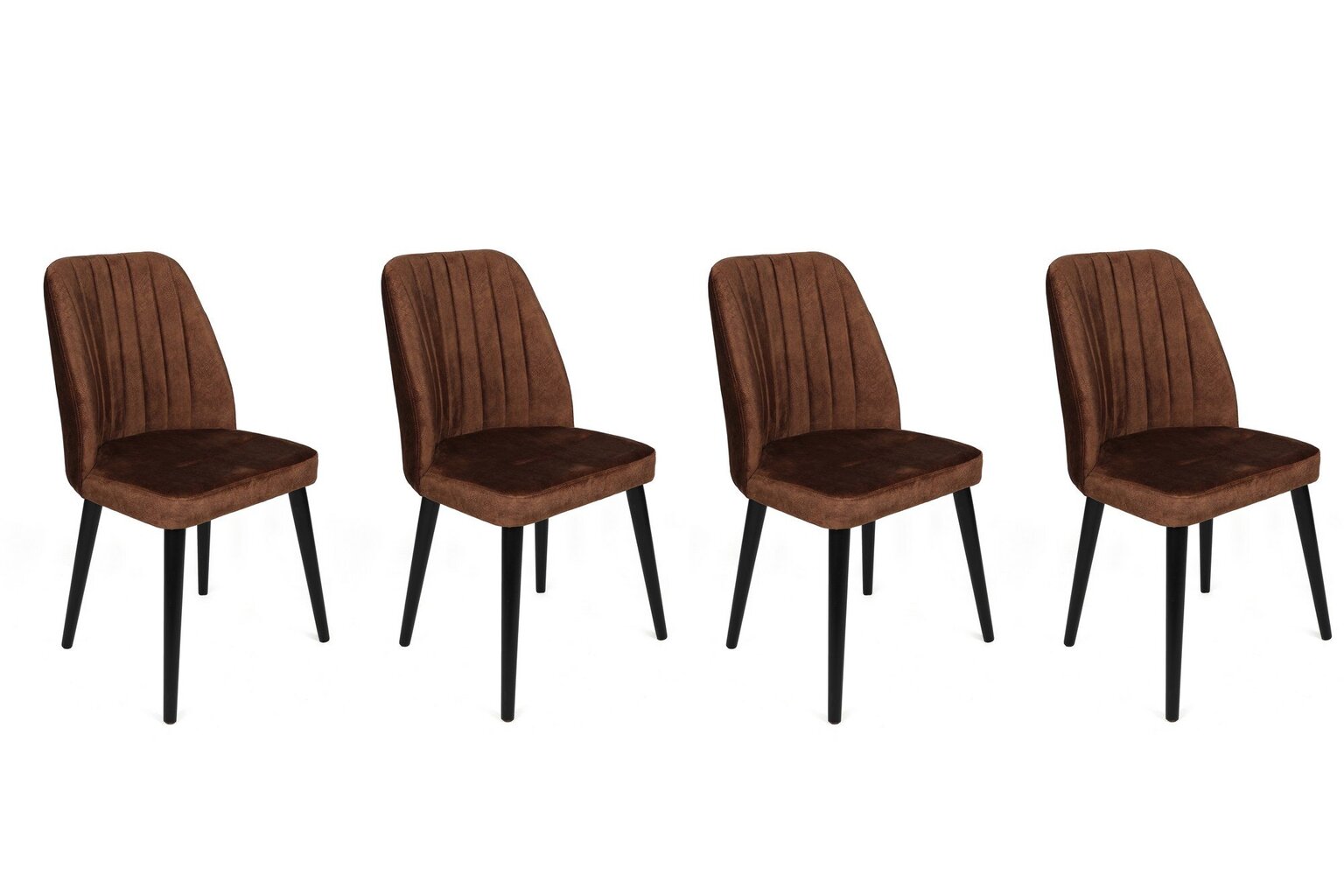 4 tuolin sarja, Asir, ruskea/musta hinta ja tiedot | Ruokapöydän tuolit | hobbyhall.fi