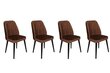 4 tuolin sarja, Asir, ruskea/musta hinta ja tiedot | Ruokapöydän tuolit | hobbyhall.fi