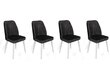 4-osainen tuolisarja, Asir, tummanharmaa/valkoinen hinta ja tiedot | Ruokapöydän tuolit | hobbyhall.fi