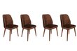 4 tuolin setti, Asir, 50x90x49 cm, ruskea hinta ja tiedot | Ruokapöydän tuolit | hobbyhall.fi