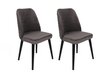 4 tuolin setti, Asir, 50x90x49 cm, harmaa/musta hinta ja tiedot | Ruokapöydän tuolit | hobbyhall.fi