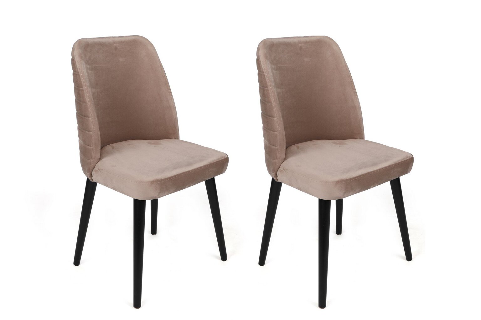 4 tuolin setti, Asir, 50x90x49 cm, beige/musta hinta ja tiedot | Ruokapöydän tuolit | hobbyhall.fi