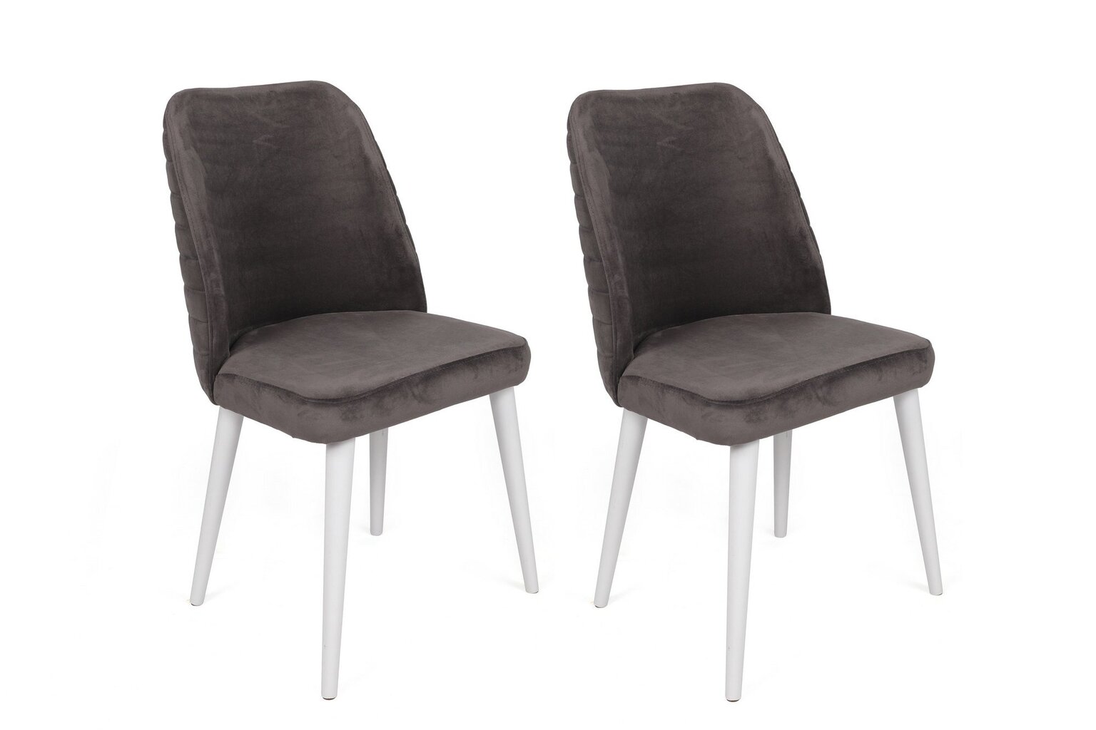 4-osainen tuolisarja, Asir, 50x90x49 cm, tummanharmaa/valkoinen hinta ja tiedot | Ruokapöydän tuolit | hobbyhall.fi