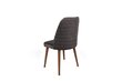 4-osainen tuolisarja, Asir, 50x90x49 cm, tummanharmaa/ruskea hinta ja tiedot | Ruokapöydän tuolit | hobbyhall.fi