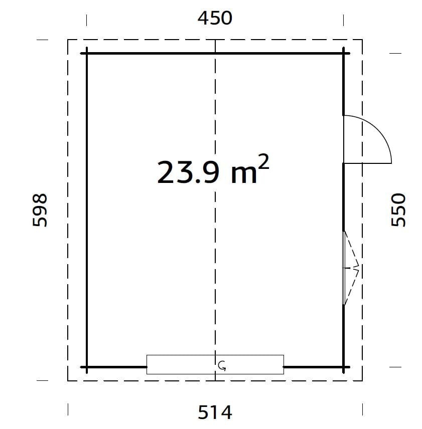 Autotalli Roger 23,9 m² nosto-ovella hinta ja tiedot | Piharakennukset | hobbyhall.fi