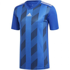 Miesten T-paita Adidas Striped 19 Jersey M DP3200, sininen. hinta ja tiedot | Miesten T-paidat | hobbyhall.fi