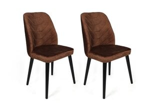 Tuolisarja (2 osaa), Asir, 50x90x49 cm, ruskea/musta hinta ja tiedot | Ruokapöydän tuolit | hobbyhall.fi