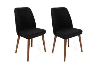 Tuolisarja (2 osaa), Asir, 50x90x49 cm, musta/ruskea hinta ja tiedot | Ruokapöydän tuolit | hobbyhall.fi