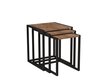 3-osainen pöytäsetti, Asir, 40x55x40 cm, musta/vaaleanruskea hinta ja tiedot | Sohvapöydät | hobbyhall.fi