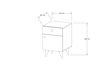 Yöpöytä, Asir, 40x60x43,8 cm, ruskea hinta ja tiedot | Yöpöydät | hobbyhall.fi