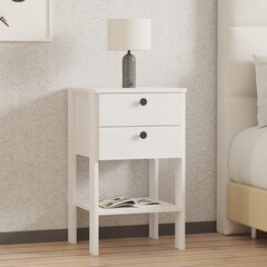 Yöpöytä, Asir, 44x75x44 cm, valkoinen hinta ja tiedot | Yöpöydät | hobbyhall.fi