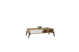 Sohvapöytä, Asir, 100x28,2x50 cm, vaaleanruskea/valkoinen hinta ja tiedot | Sohvapöydät | hobbyhall.fi