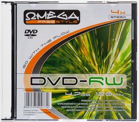 Omega Freestyle DVD-RW 4,7GB 4x ohut hinta ja tiedot | Vinyylilevyt, CD-levyt, DVD-levyt | hobbyhall.fi