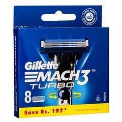 Gillette Mach3 Turbo Terien Vaihtoterät 8 kpl hinta ja tiedot | Parranajo ja karvanpoisto | hobbyhall.fi