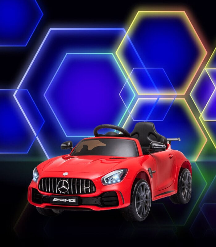 GordonToys Mercedes Benz AMG GTR punainen lasten sähköauto hinta ja tiedot | Lasten sähköautot | hobbyhall.fi