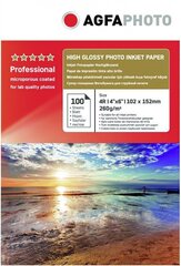 Agfaphoto valokuvapaperi Professional Glossy 10x15cm 260g 100 arkkia hinta ja tiedot | AgfaPhoto Puhelimet, älylaitteet ja kamerat | hobbyhall.fi