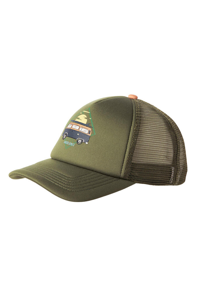 Hattu Jack & Jones 12249972OILGREEN-OS hinta ja tiedot | Miesten hatut, huivit ja käsineet | hobbyhall.fi