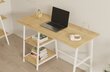 Pöytä, Asir, 120x75x51 cm, beige/valkoinen hinta ja tiedot | Tietokonepöydät ja työpöydät | hobbyhall.fi
