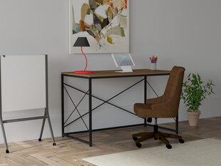 Pöytä, Asir, 121x72x60 cm, ruskea/musta hinta ja tiedot | Tietokonepöydät ja työpöydät | hobbyhall.fi