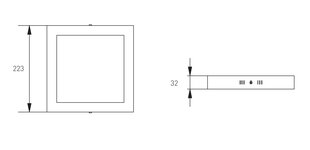 Pinta-LED-paneeli GTV MATIS PLUS 19W/3000K hinta ja tiedot | Upotettavat valaisimet ja LED-valaisimet | hobbyhall.fi