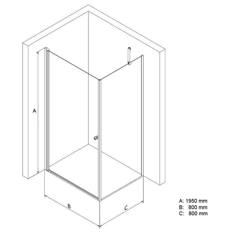 Suihkukaappi Mesina Black DW 80x80 hinta ja tiedot | Suihkukaapit ja suihkunurkat | hobbyhall.fi