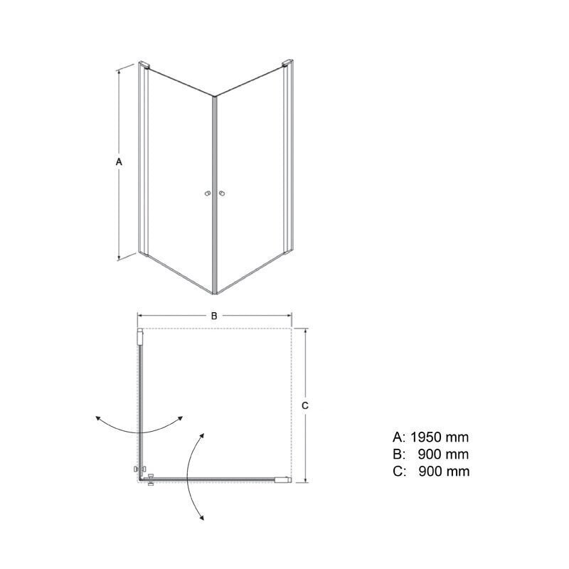 Suihkukaappi Mesina Black DD 90x90 hinta ja tiedot | Suihkukaapit ja suihkunurkat | hobbyhall.fi