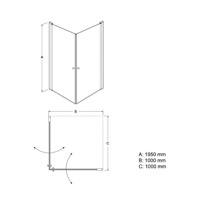 Suihkukaappi Mesina Black DD 100x100 hinta ja tiedot | Suihkukaapit ja suihkunurkat | hobbyhall.fi