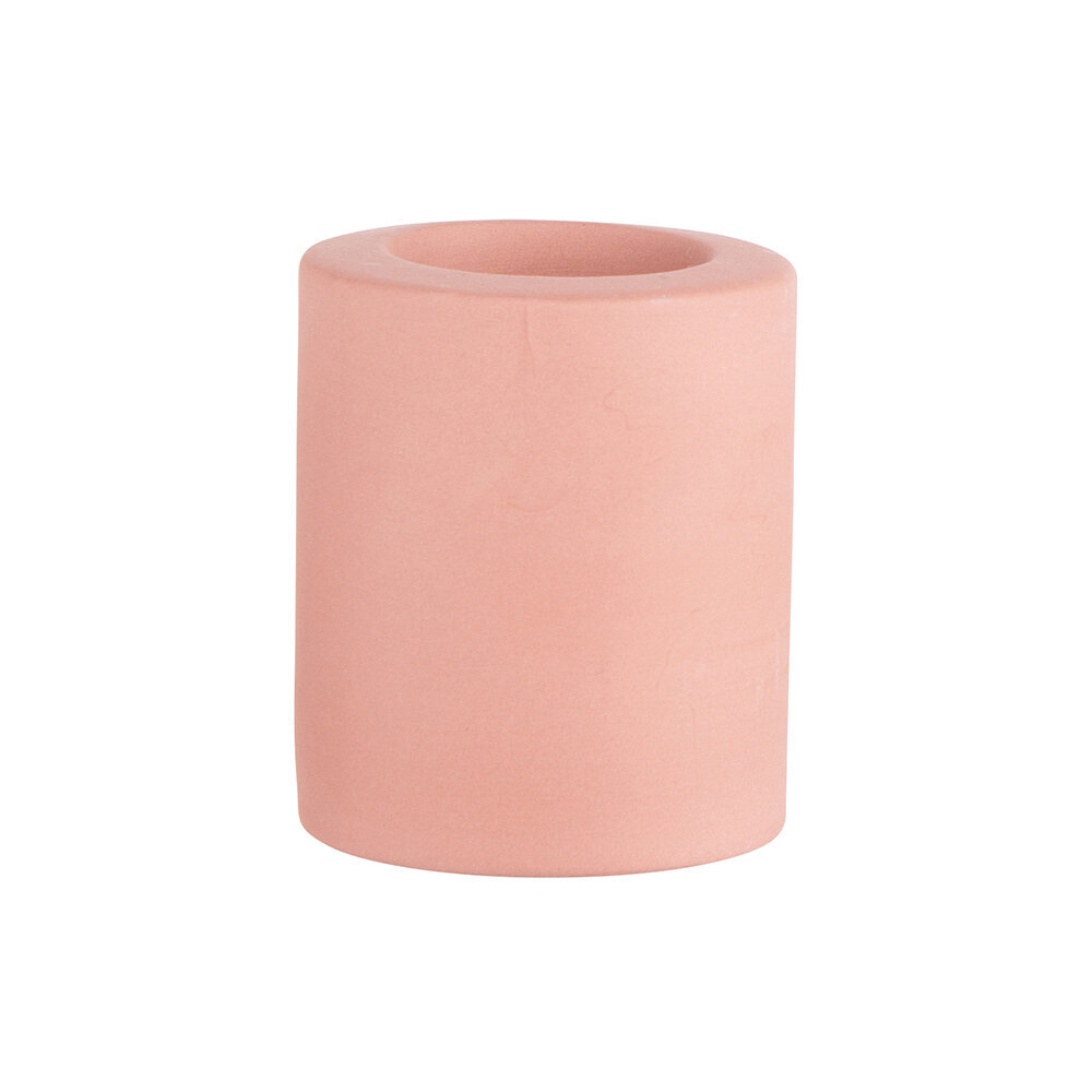 Keraaminen kynttilänjalka 6,5x6,5x8 cm, vaaleanpunainen hinta ja tiedot | Kynttilät ja kynttilänjalat | hobbyhall.fi