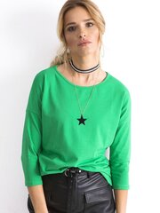 Basicpusero, jossa 3/4-hihat vihreä hinta ja tiedot | Naisten paidat | hobbyhall.fi