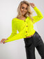 Rue Paris Fluo Yellow Button Up -neulepusero hinta ja tiedot | Naisten neulepuserot | hobbyhall.fi