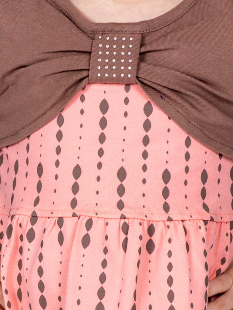 Puuvillainen lasten mekko printillä ja pitkät hihat - persikan värinen hinta ja tiedot | Tyttöjen mekot | hobbyhall.fi