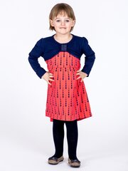 Puuvillainen lasten mekko printillä ja pitkät hihat, koralli hinta ja tiedot | Tyttöjen mekot | hobbyhall.fi