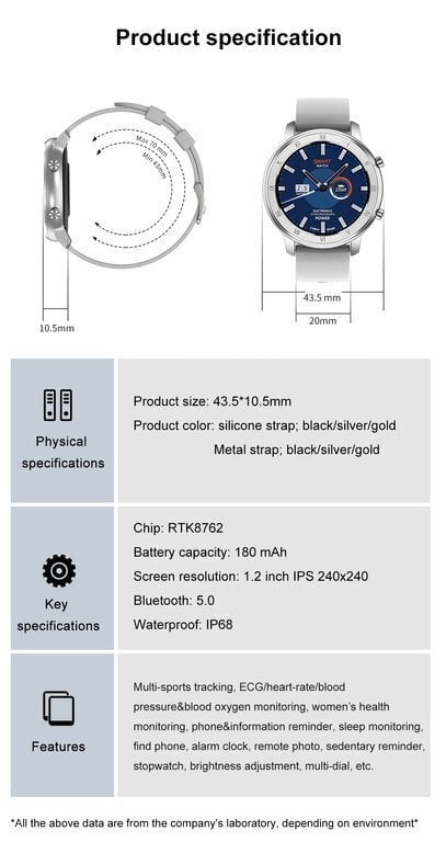 Älykello unisex Pacific 17-4 rannekoru, musta + ylimääräinen hihna (sy010d) hinta ja tiedot | Älykellot | hobbyhall.fi