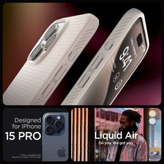 SPIGEN Liquid Air iPhone 15 Pro (6,1"), Titanium hinta ja tiedot | Puhelimen kuoret ja kotelot | hobbyhall.fi