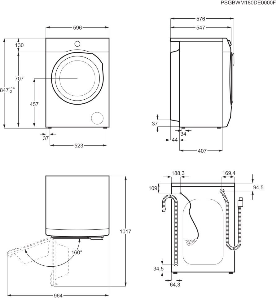 Electrolux EW6F5348F6 hinta ja tiedot | Pyykinpesukoneet | hobbyhall.fi