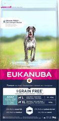 Eukanuba Grain Free Large kalalla, aikuisille koirille, 3 kg hinta ja tiedot | Koiran kuivaruoka | hobbyhall.fi