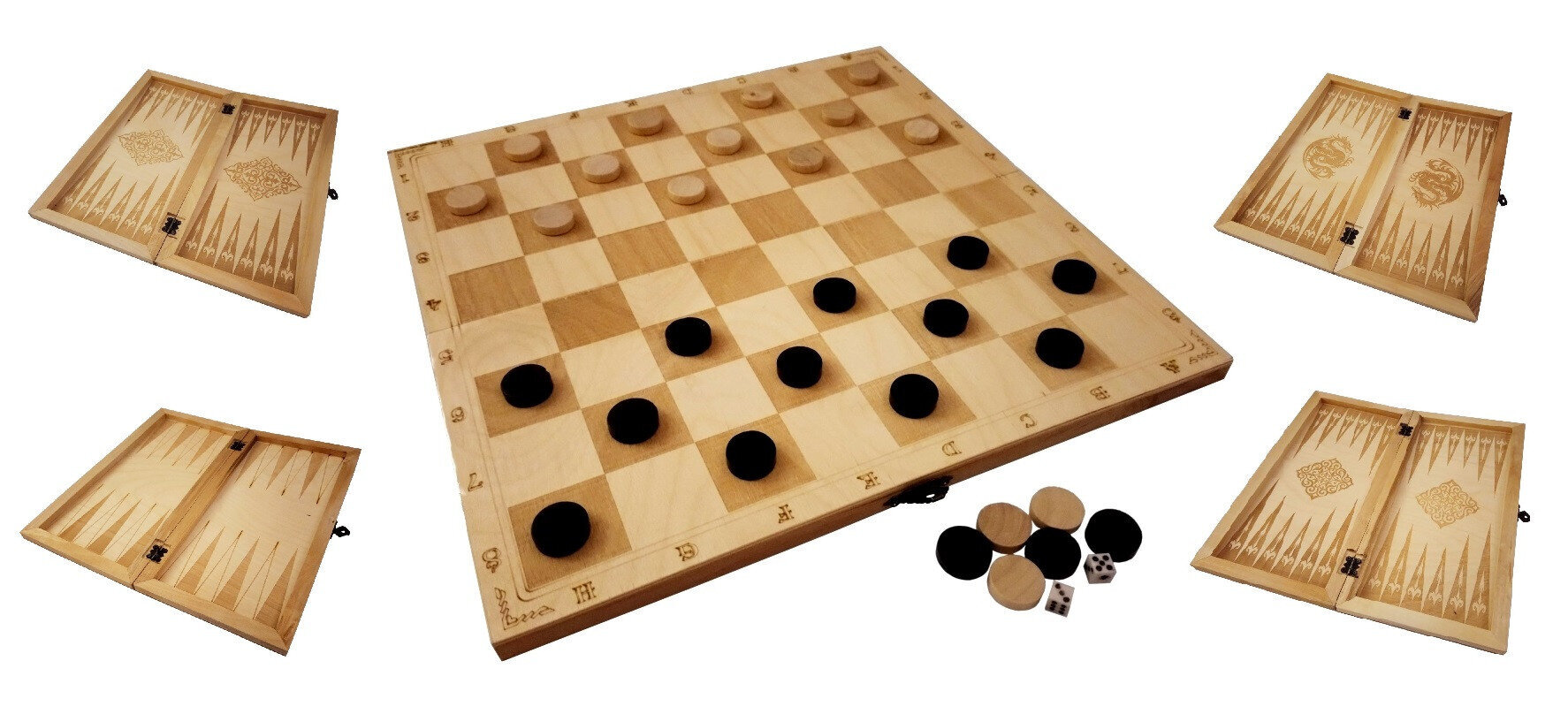 Puiset tammi ja backgammon -laudat 30cm hinta ja tiedot | Lautapelit ja älypelit | hobbyhall.fi