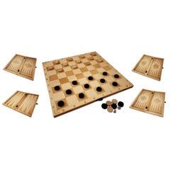 Puiset tammi ja backgammon -laudat 30cm hinta ja tiedot | Lautapelit ja älypelit | hobbyhall.fi