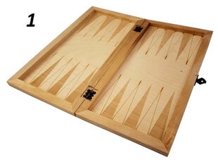 Puiset tammi ja backgammon -laudat 30cm hinta ja tiedot | Lautapelit ja älypelit | hobbyhall.fi