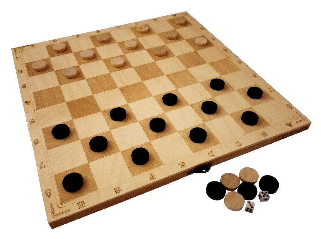 Puiset tammi ja backgammon -laudat 30cm hinta ja tiedot | Lautapelit ja älypelit | hobbyhall.fi