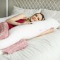 U-muotoinen nukkumis- ja ruokintatyyny raskaana oleville naisille, vaaleanpunainen, 100x150cm hinta ja tiedot | Imetystyynyt | hobbyhall.fi