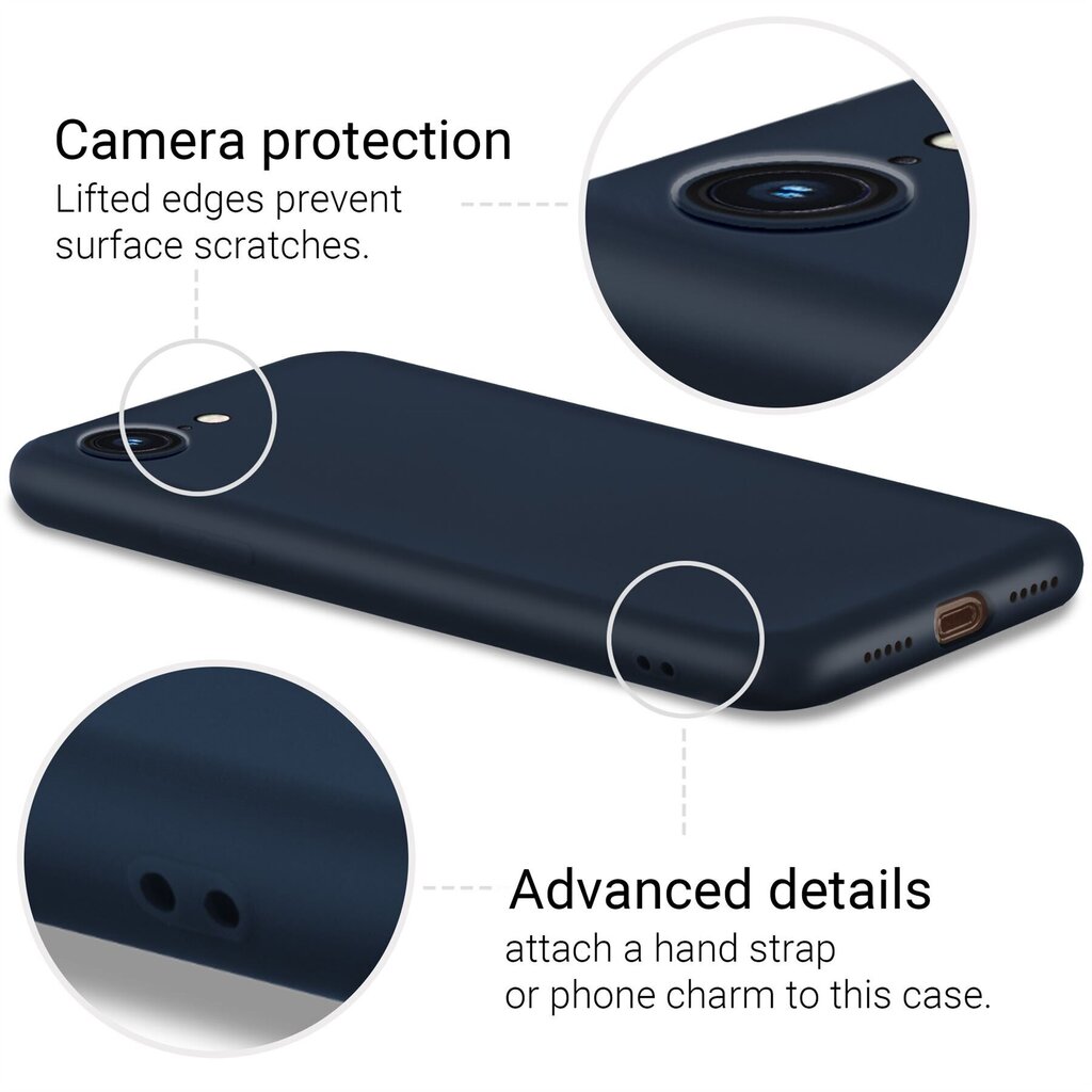 Moozy Lifestyle. Kotelo iPhone SE 2020:lle, iPhone 8:lle ja iPhone 7:lle, Midnight Blue hinta ja tiedot | Puhelimen kuoret ja kotelot | hobbyhall.fi