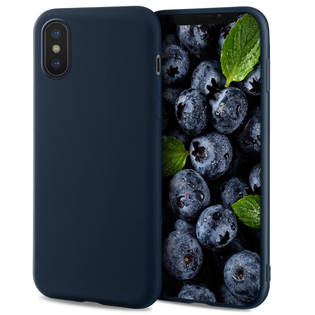 Moozy Lifestyle. Suunniteltu iPhone X- ja iPhone XS -kuorille, Midnight Blue hinta ja tiedot | Puhelimen kuoret ja kotelot | hobbyhall.fi