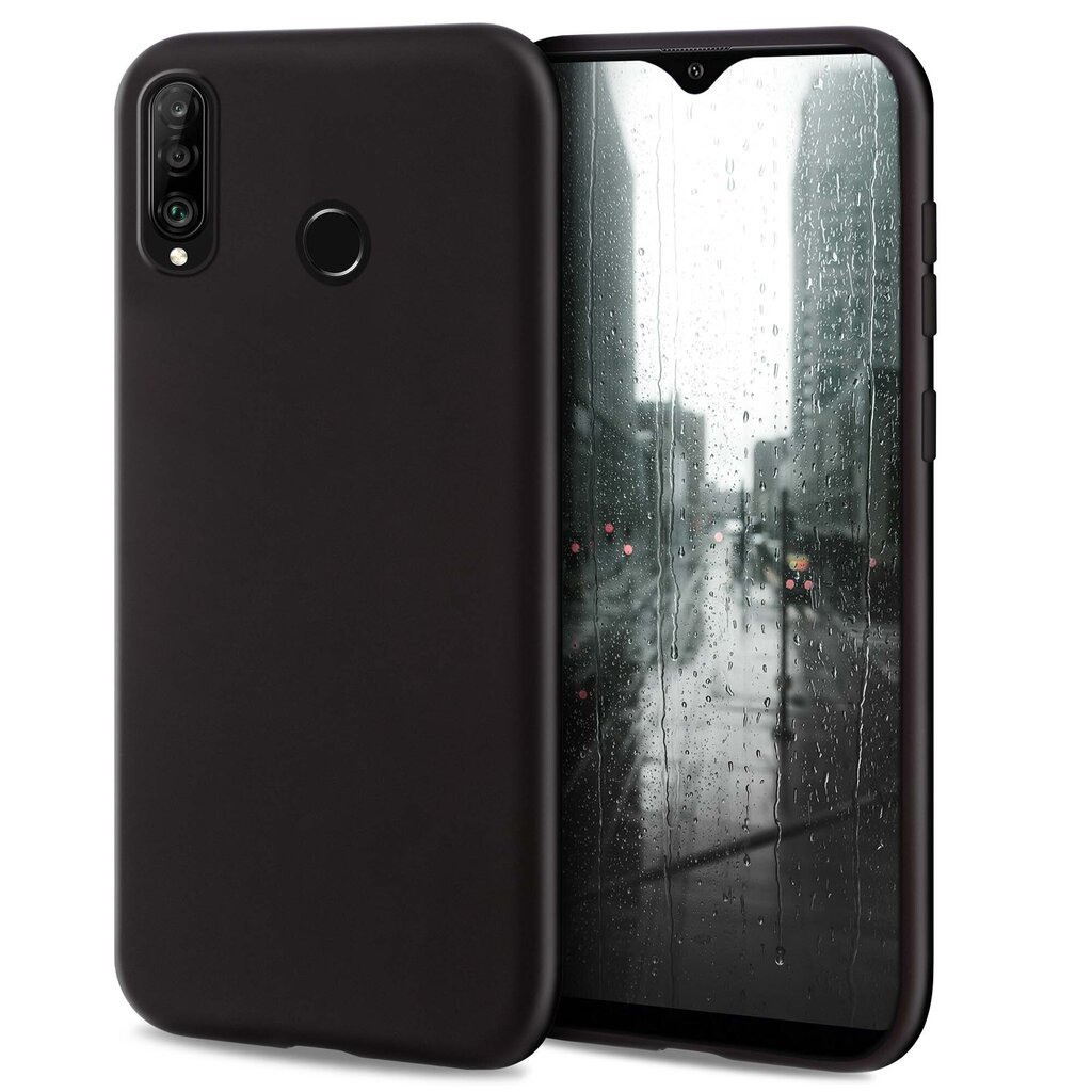 Moozy Minimalist -sarjan silikonikotelo Huawei P30 Litelle, musta hinta ja tiedot | Puhelimen kuoret ja kotelot | hobbyhall.fi