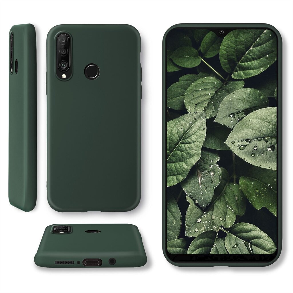 Moozy Minimalist -sarjan silikonikotelo Huawei P30 Lite, Midnight Green hinta ja tiedot | Puhelimen kuoret ja kotelot | hobbyhall.fi