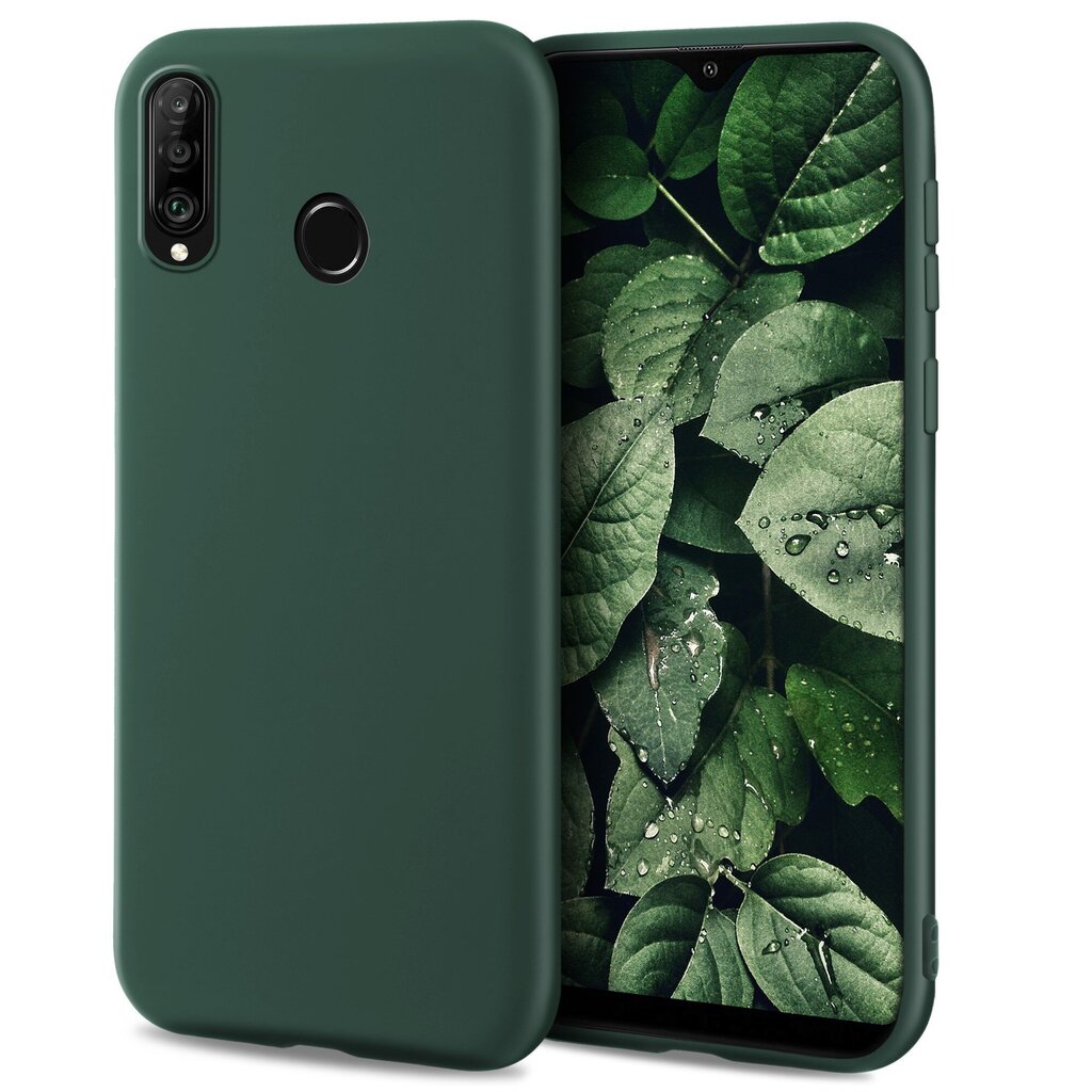 Moozy Minimalist -sarjan silikonikotelo Huawei P30 Lite, Midnight Green hinta ja tiedot | Puhelimen kuoret ja kotelot | hobbyhall.fi