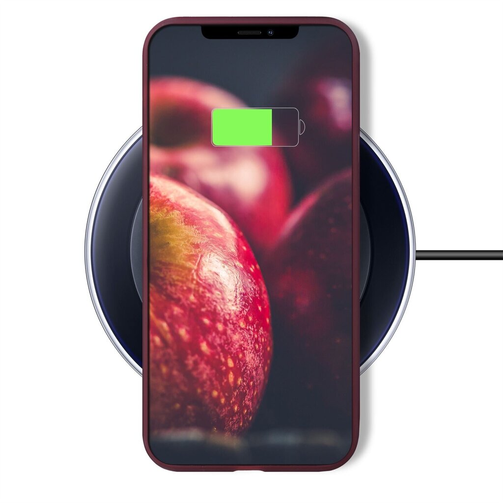 Moozy Minimalist -sarjan silikonikotelo iPhone 11 Pro Maxille, viininpunainen hinta ja tiedot | Puhelimen kuoret ja kotelot | hobbyhall.fi